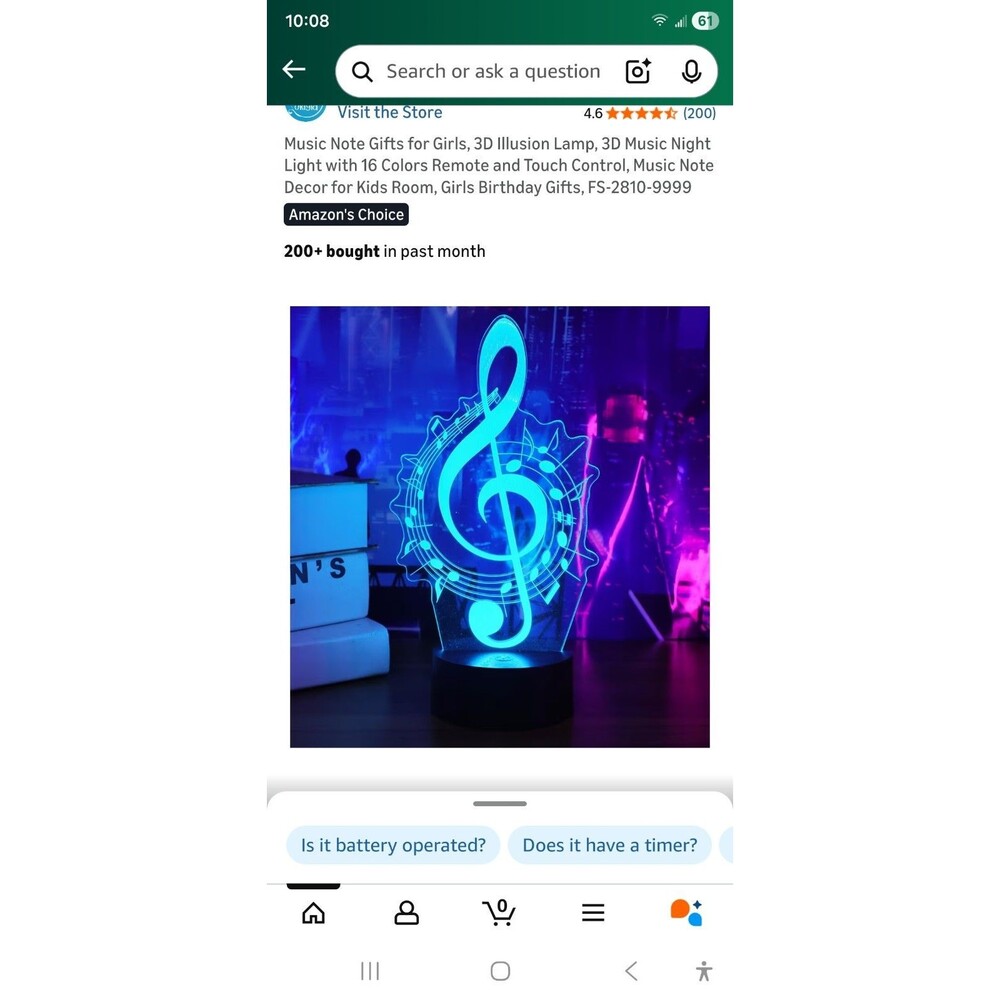 OkiyiD Music Note Gifts for Girls, 3D Illusion Lamp Brand New